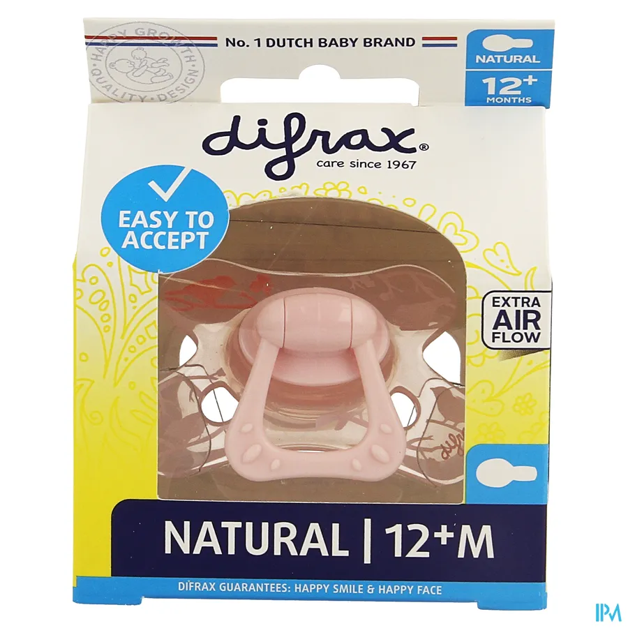 packshot van Difrax Fopspeen Natural 12m+