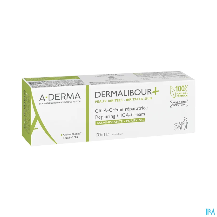 packshot van Aderma Dermalibour + Herstellende CICA-Crème 100 ml