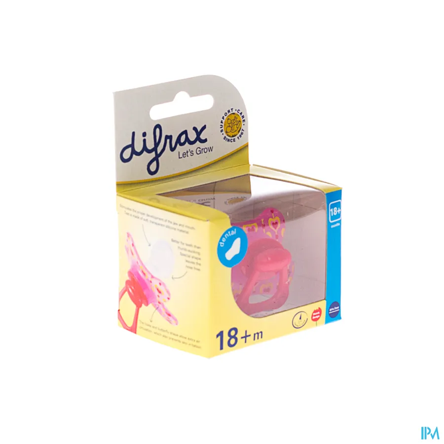 packshot van Difrax Fopspeen Sil Dental Xtr Sterk 18m+ 342