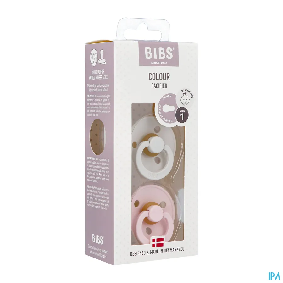 packshot van Bibs 1 Fopspeen Duo Haze/ Blossom 2 stuks