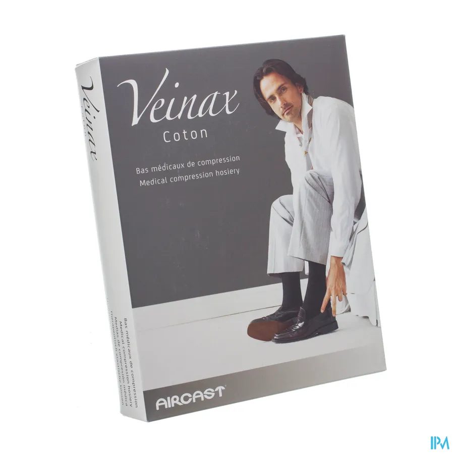 packshot van Veinax Therapeutisch Elastische Kousen 15-20 mmHg Man Kous Katoen Donkerblauw Maat 4L 1 Paar