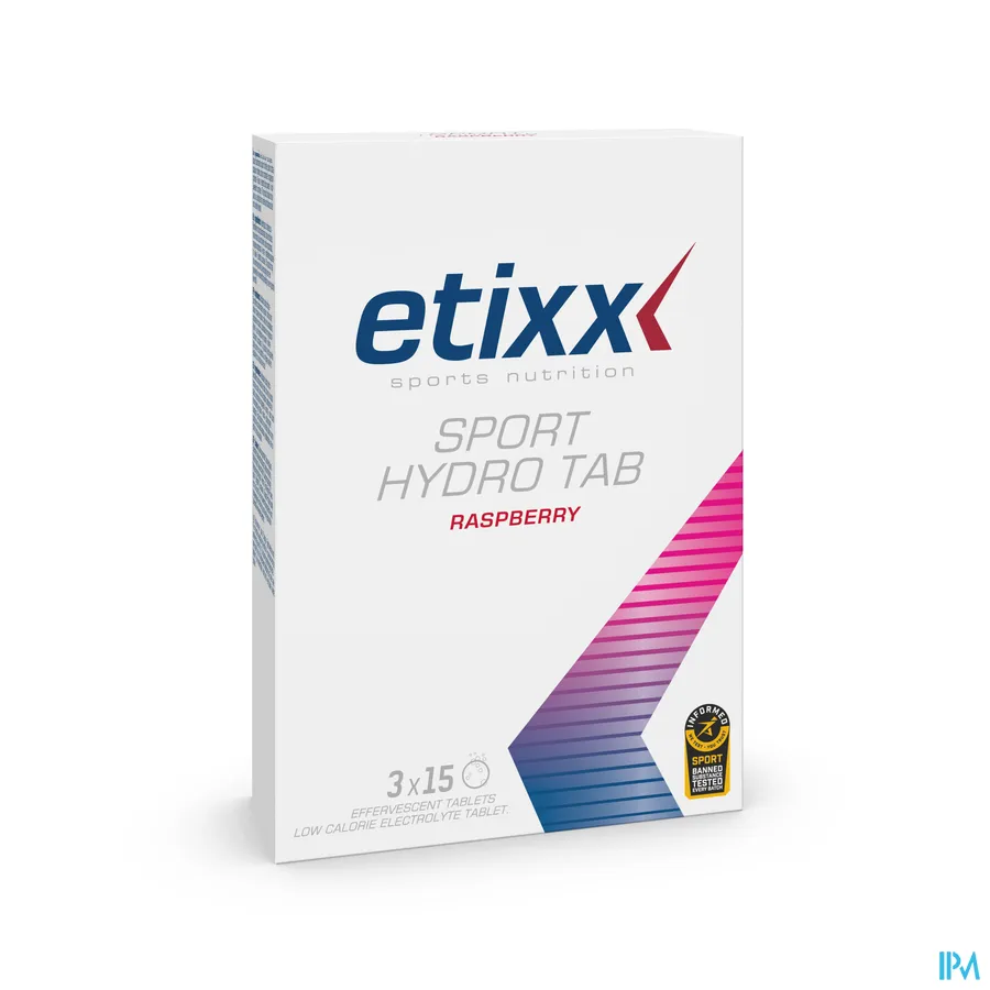 packshot van Etixx Sport Hydro Tab met Frambozensmaak 45 Bruistabletten