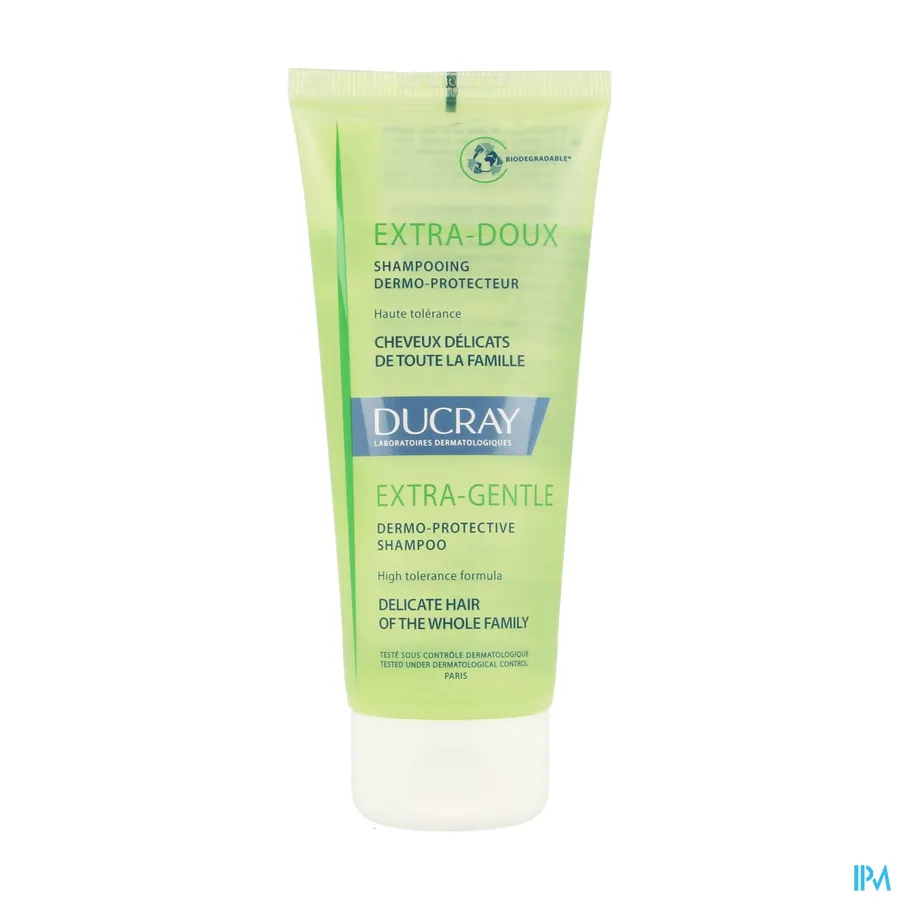 packshot van Ducray Extra-Doux Huidbeschermende Shampoo voor Normaal en Broos Haar Flacon 400 ml
