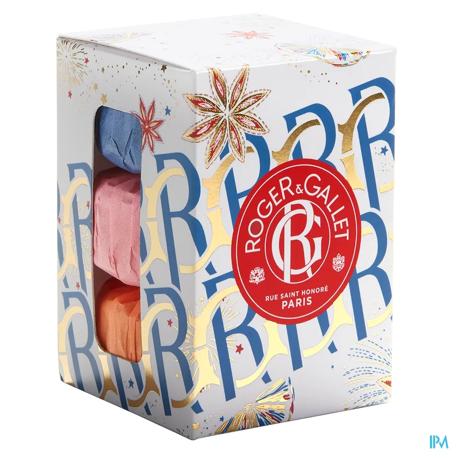 packshot van Roger & Gallet Weldadige Zepen Geschenkset 3 x 100 g 1 set