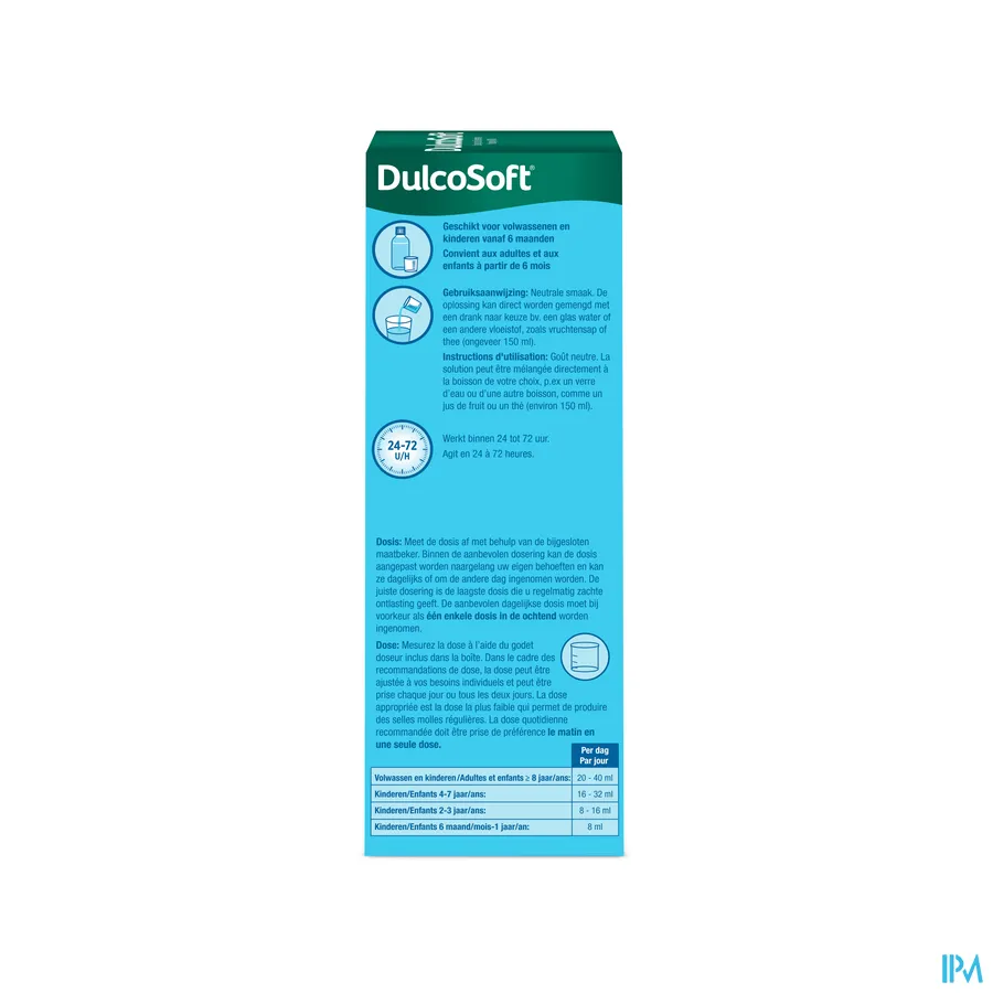 packshot van Dulcosoft Siroop 250ml