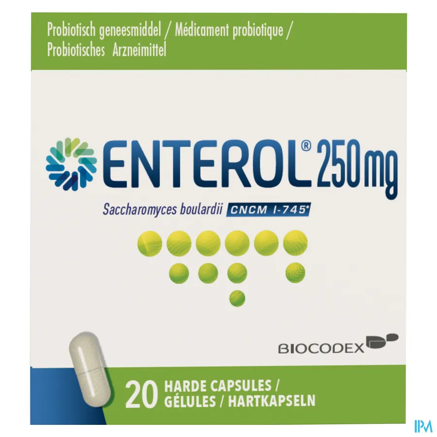 packshot van Enterol 20 Capsules