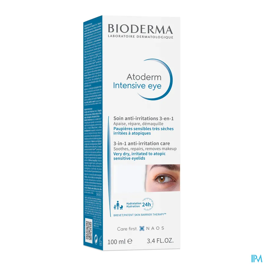 packshot van Bioderma Atoderm Intensive Eye Creme Tube 100 ml