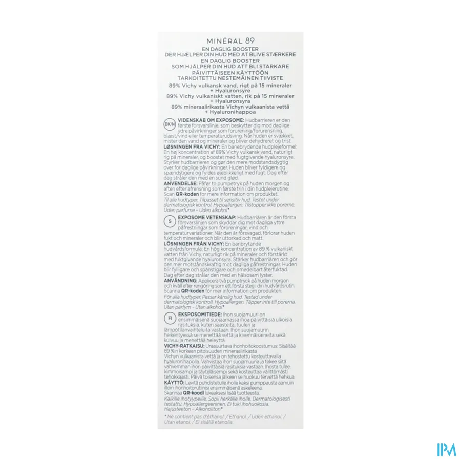 packshot van Vichy Minéral 89 50 ml