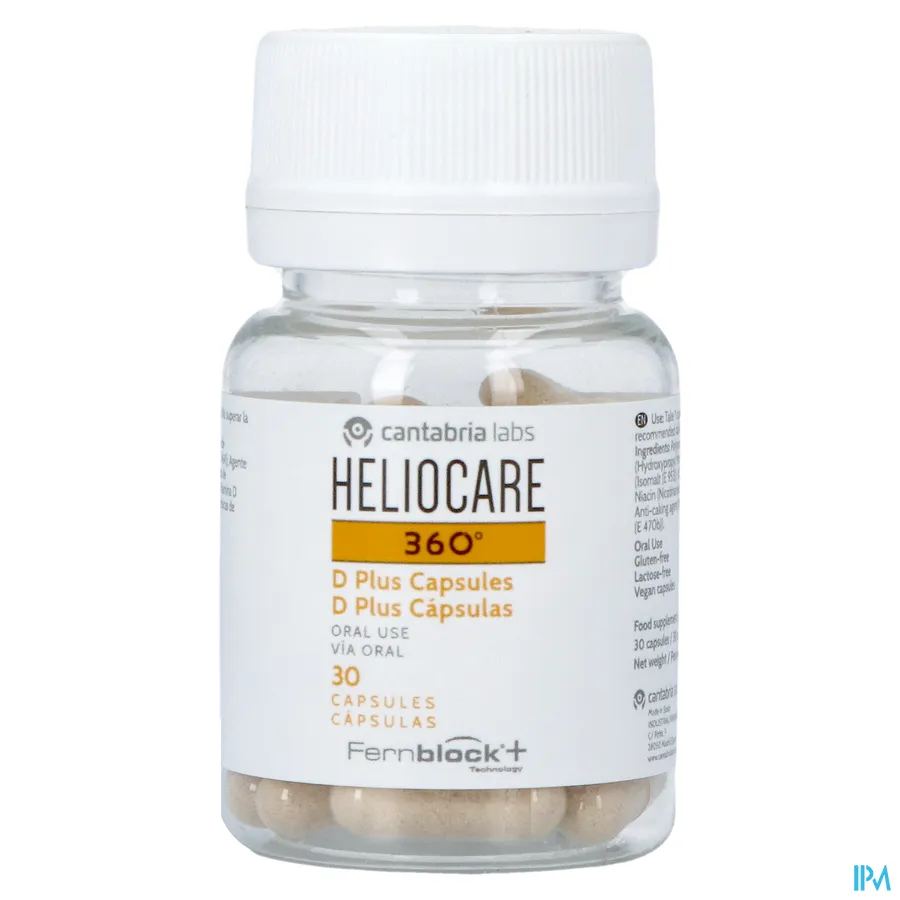 packshot van Heliocare 360 D Plus 30 capsules