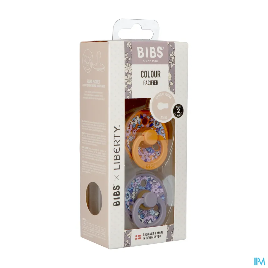 packshot van Bibs 2 Fopspeen Duo Liberty Garden Blossom Pumpk.2