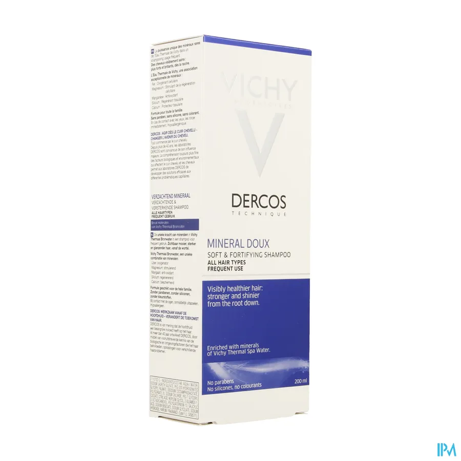 packshot van Dercos Shampoo Mineral Soft 200 ml