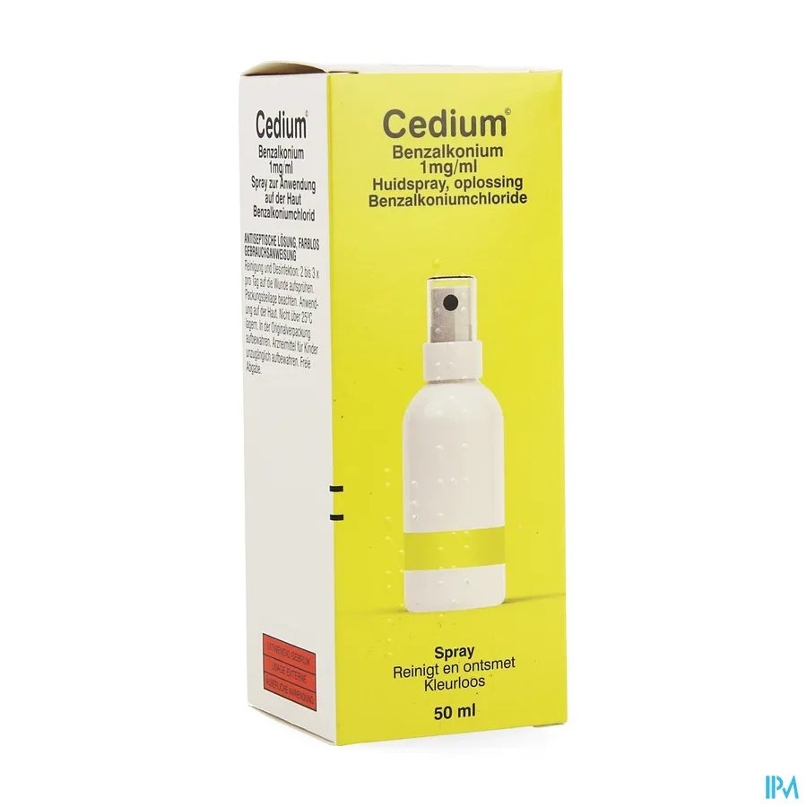 packshot van Cedium Kleurloze Ontsmettende Spray 50 ml
