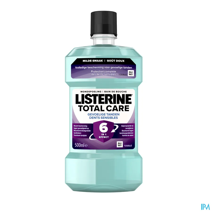 packshot van Listerine - Total Care - Gevoelige Tanden - Mondspoeling 500 ml