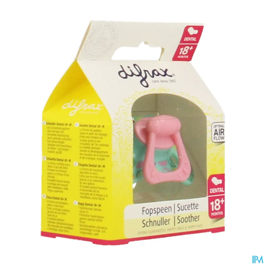 packshot van Difrax Fopspeen Sil Dental Xtr Sterk 18m+ 342