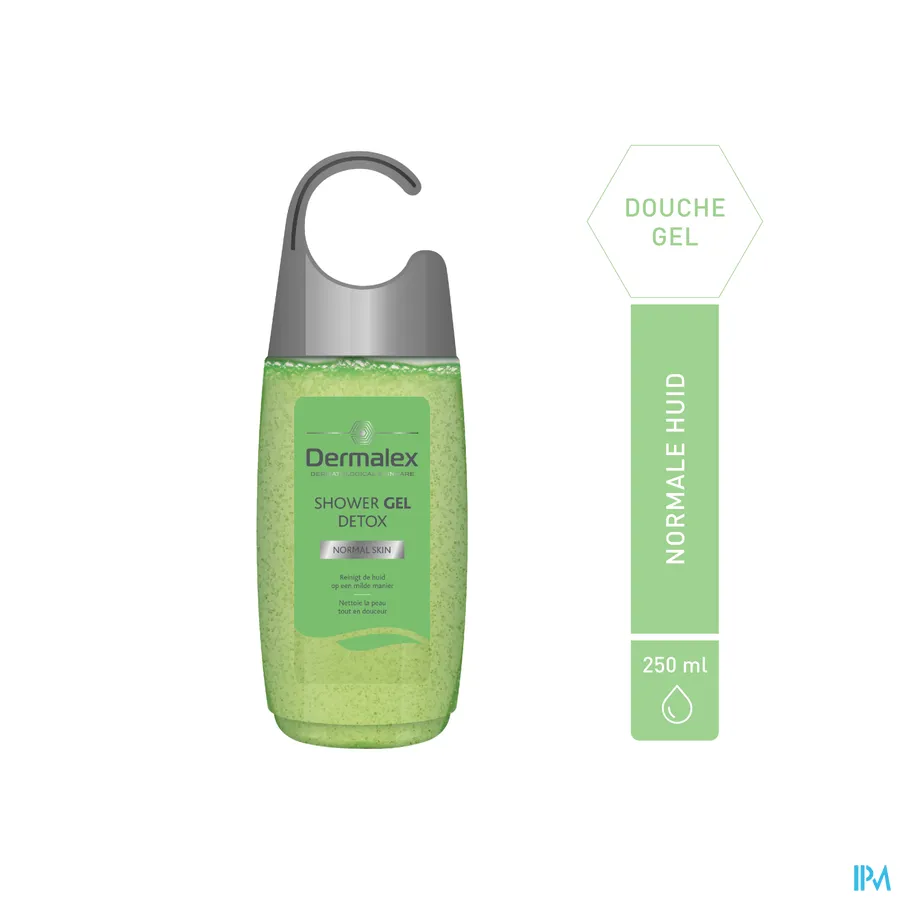 packshot van Dermalex Shower Gel Detox voor Normale Huid Flacon 250 ml
