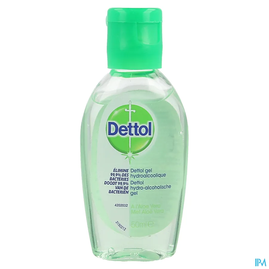 packshot van Dettol Desinfecterende Handgel Aloë Vera 50 ml