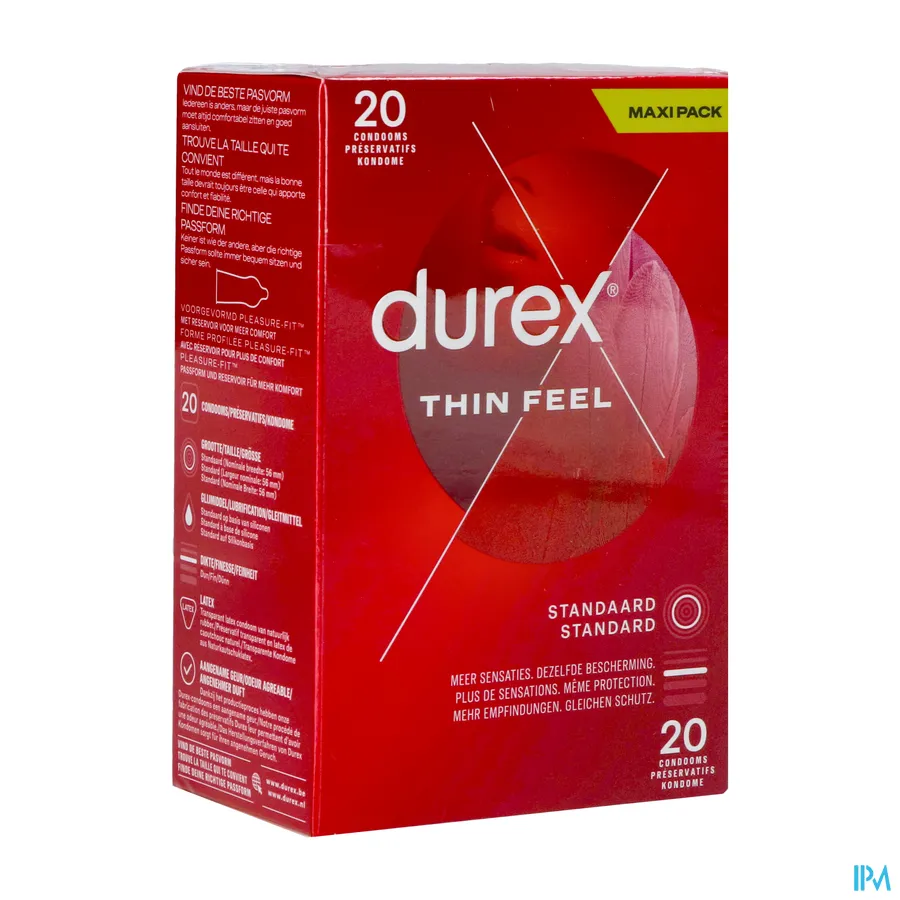 packshot van Durex Thin Feel Condooms 20 stuks