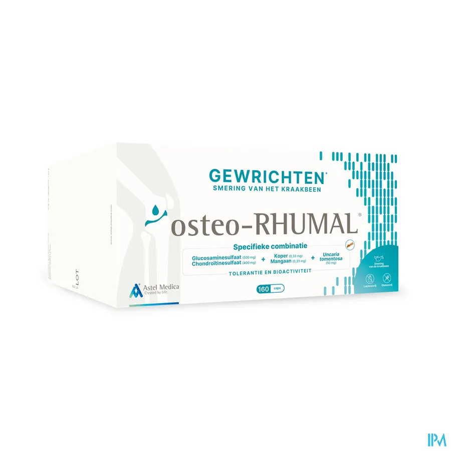 packshot van Osteo-Rhumal 160 capsules
