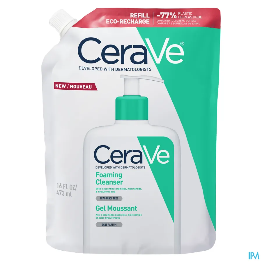 packshot van Cerave Schuimende reinigingsgel refill 473 ml