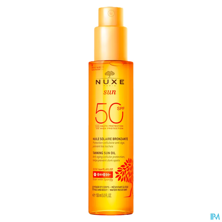 packshot van Nuxe Tanning Sun Oil SPF 50 Face & Body Spray 150 ml