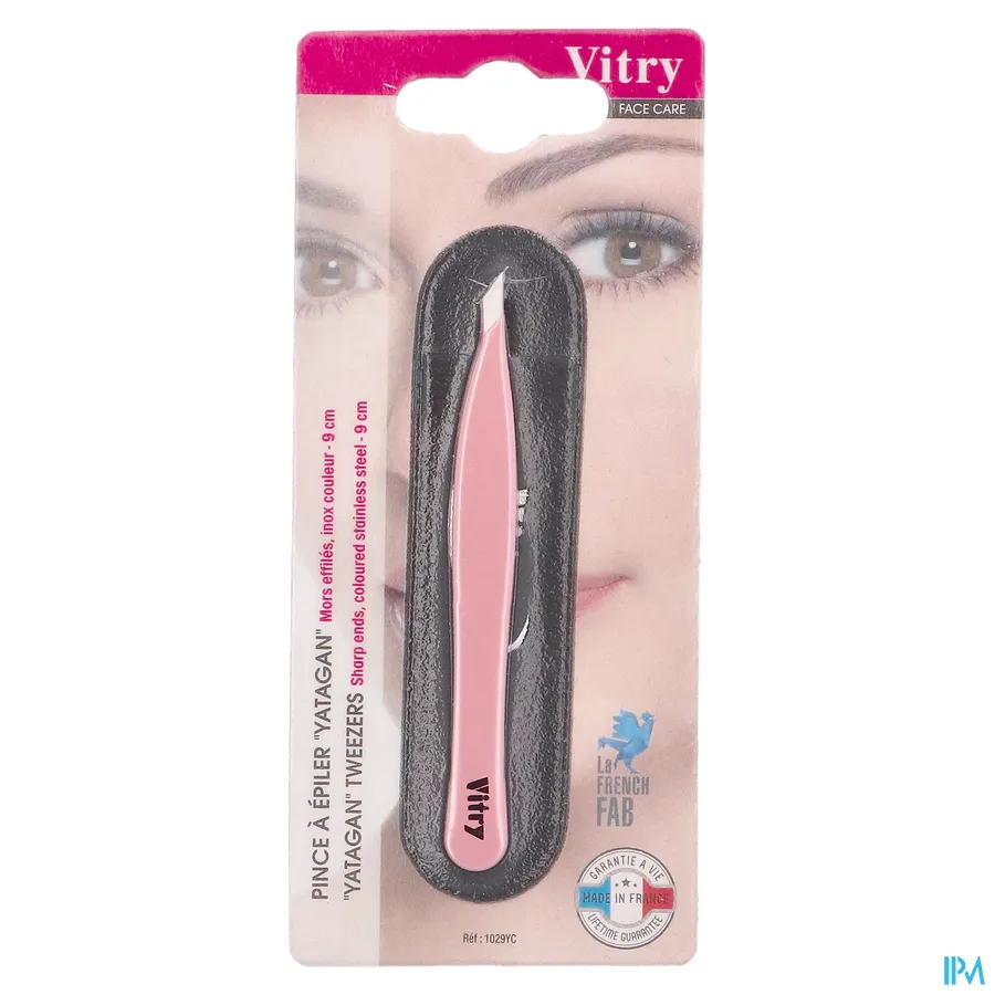packshot van Vitry Epileerpincet met Schuine Ultrafijne Top Gekleurd