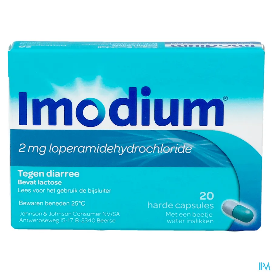 packshot van Imodium 20 capsules