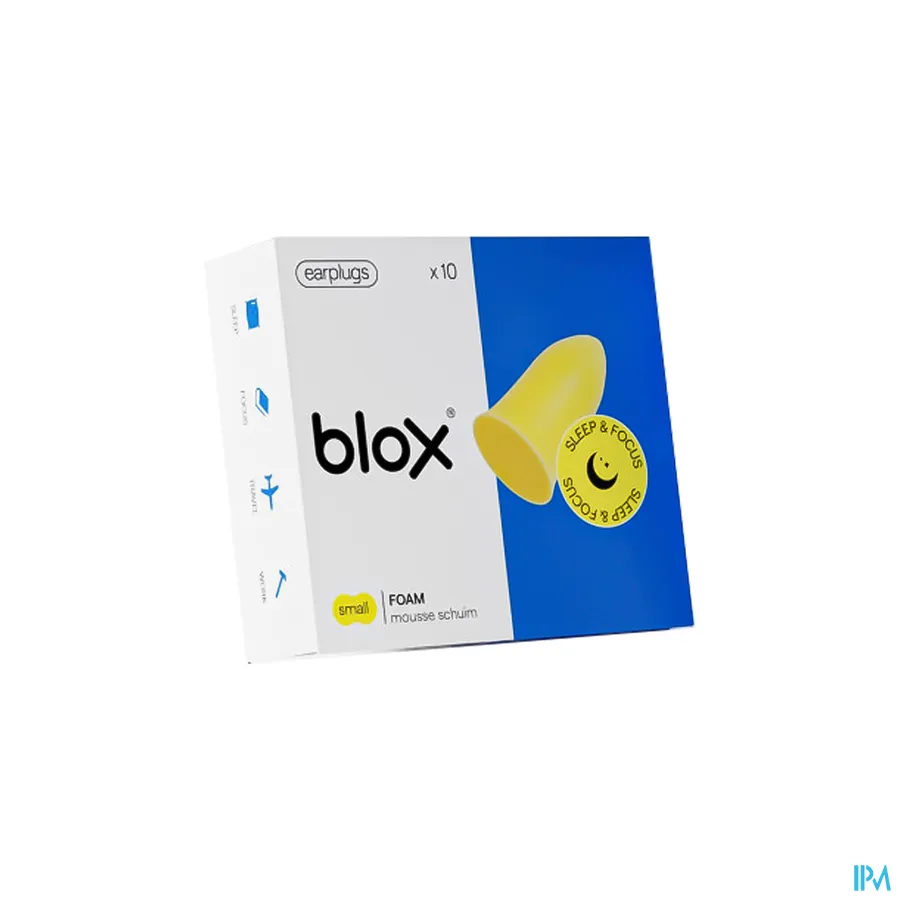 packshot van Blox Oordoppen Sleep Schuim Small Geel 5 paar