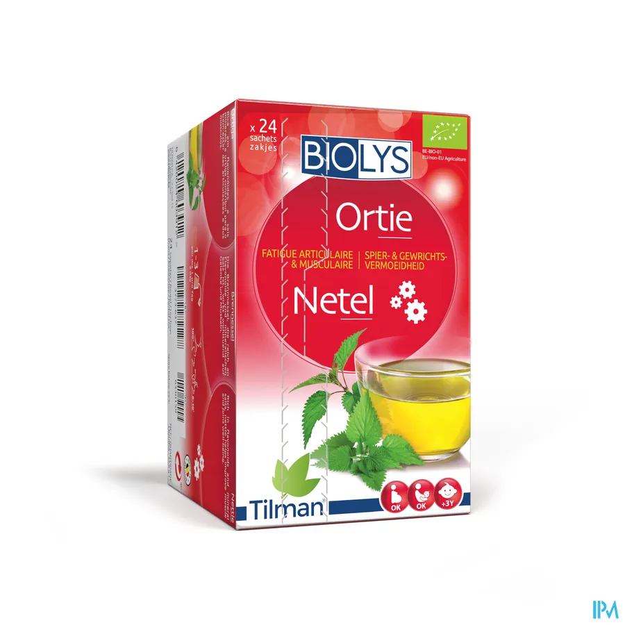 packshot van Tilman Biolys Netel 24 zakjes