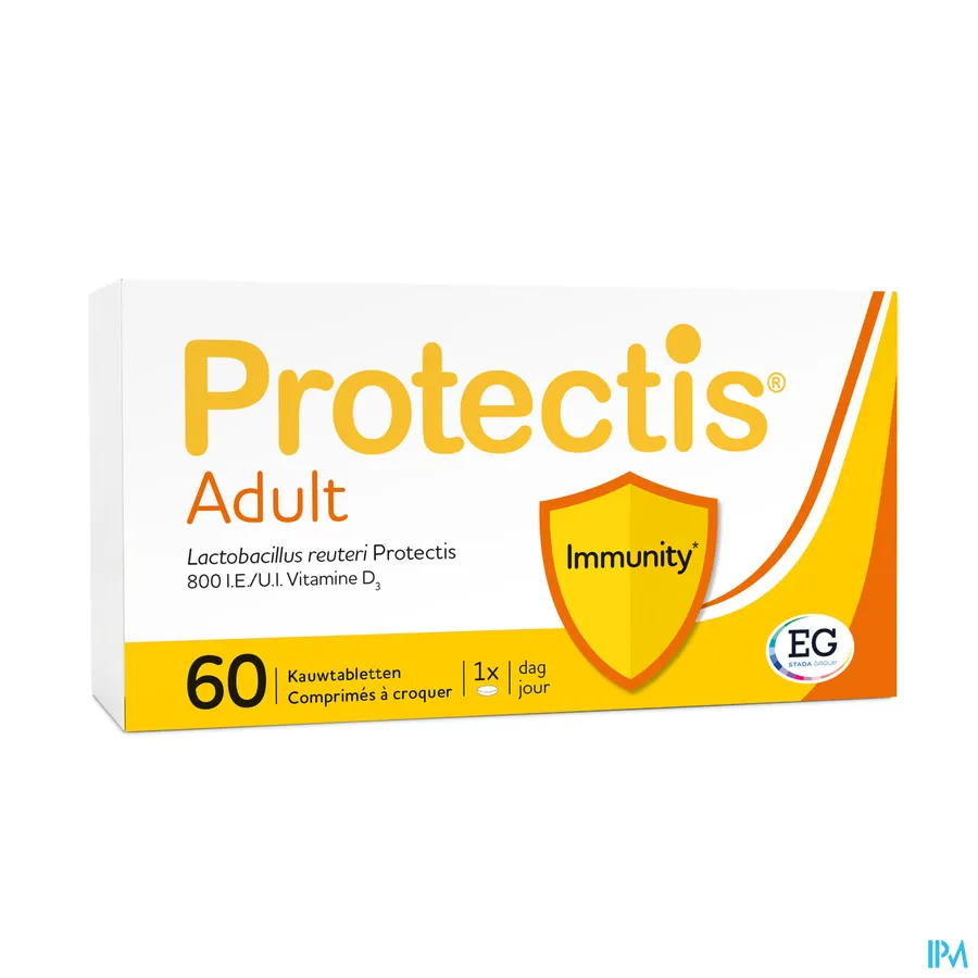packshot van Protectis Adult voor Immuunsysteem 60 Kauwtabletten