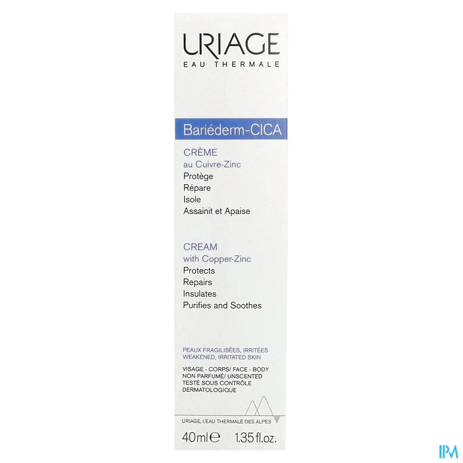 packshot van Uriage Bariederm Cica Crème 40 ml