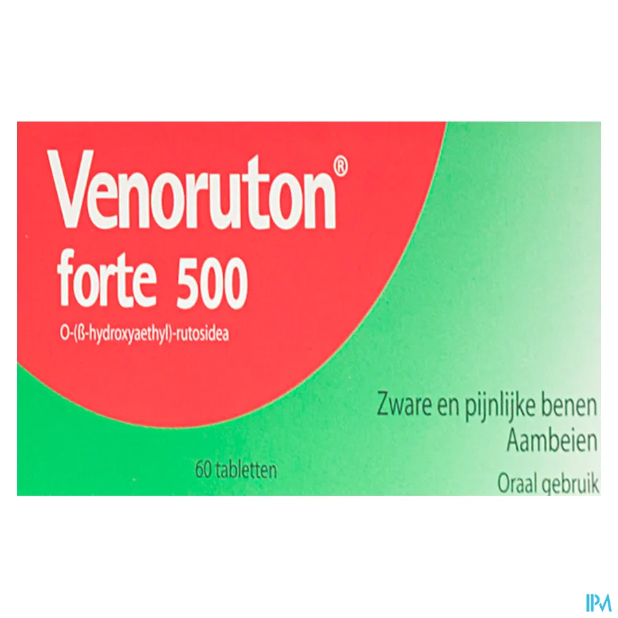 packshot van Venoruton Forte 500 mg 60 Tabletten PI Pharma