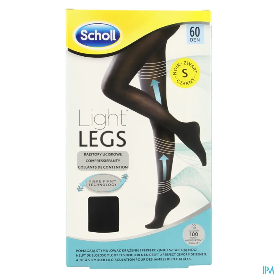packshot van Scholl Light Legs Compressiepanty Zwart 60 Den Small