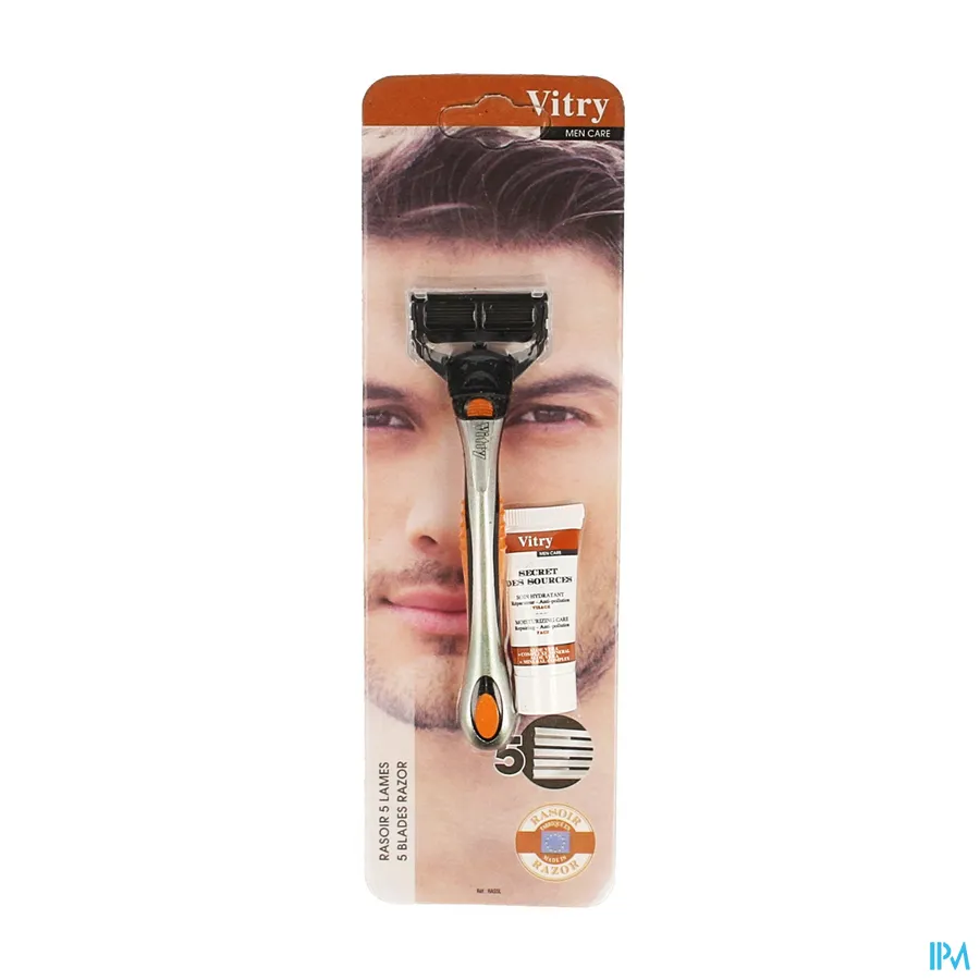 packshot van Vitry Scheersysteem met Draaiende Kop en 1 Navulling met 5 Mesjes