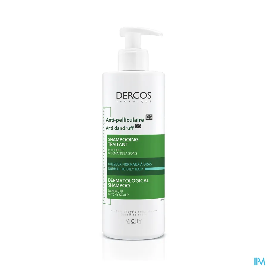 packshot van Vichy Dercos Antiroosshampoo Vet Haar 390 ml