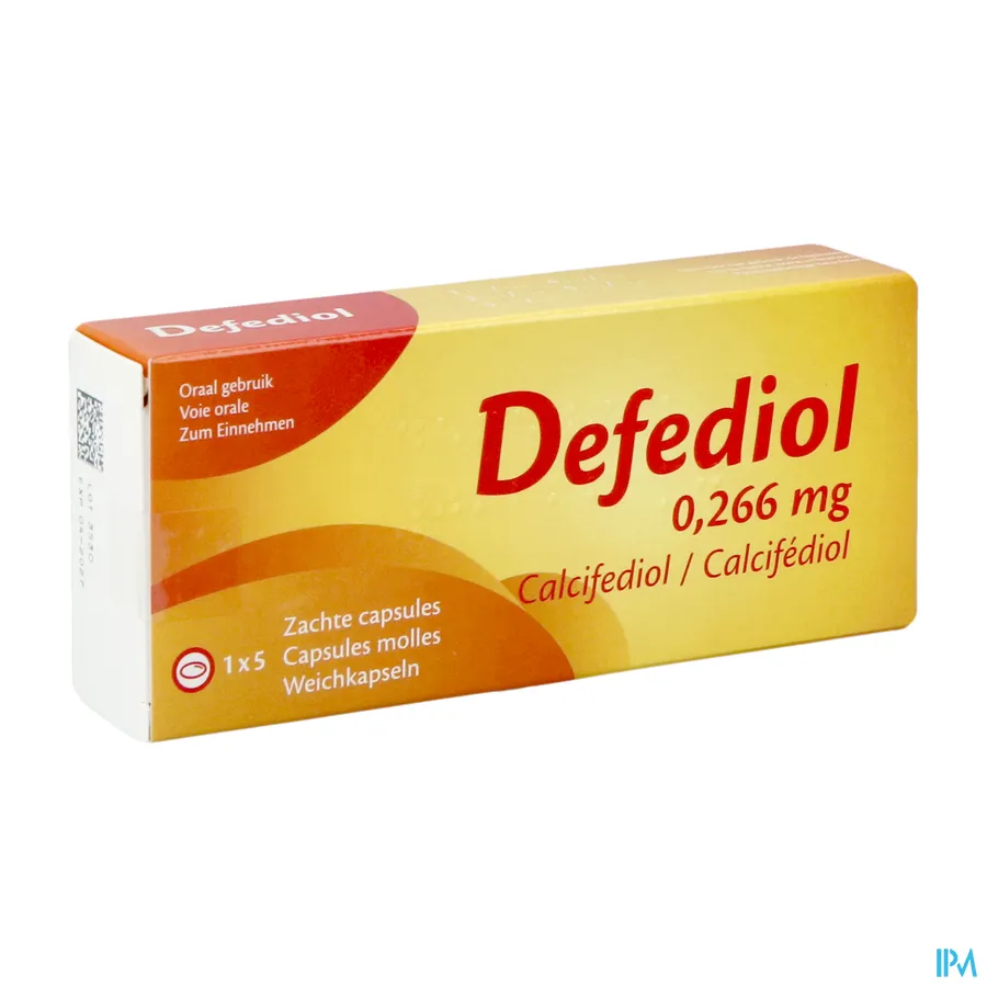packshot van Defediol 0,266 mg 5 capsules
