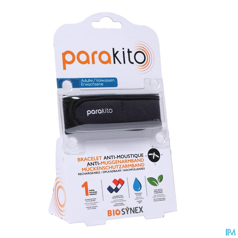 packshot van Parakito Armband Volwassen Zwart 1