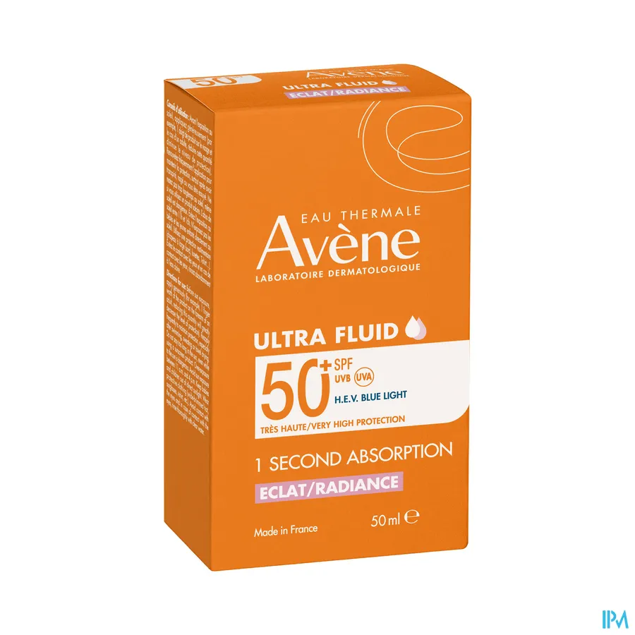 packshot van Avène Ultra Fluid Radiance SPF 50+ 50 ml