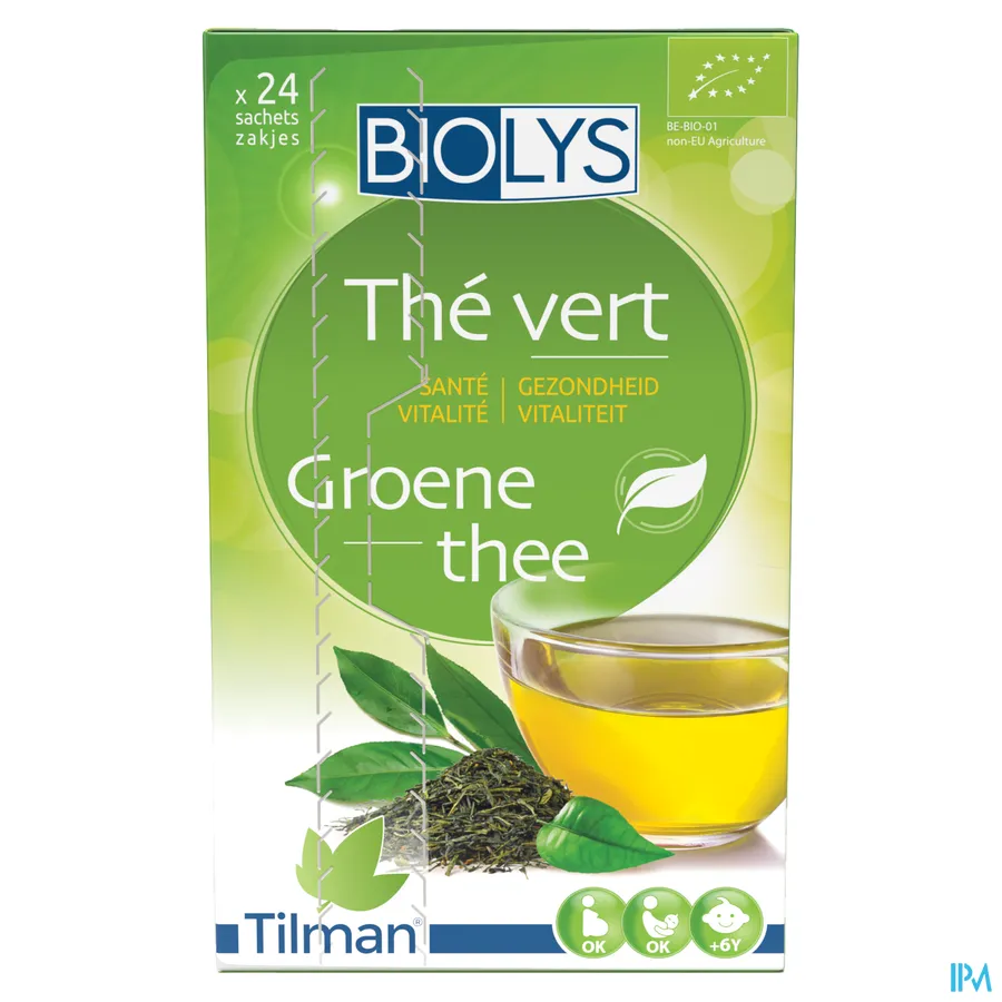 packshot van Tilman Biolys Groene Thee 24 zakjes