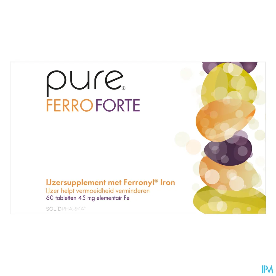 packshot van Pure Ferro Forte 60 tabletten