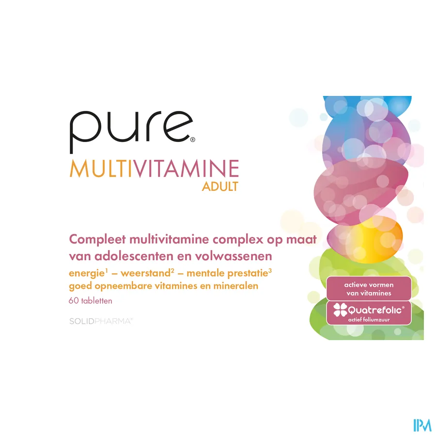 packshot van Pure Multivitamine Adult 60 tabletten