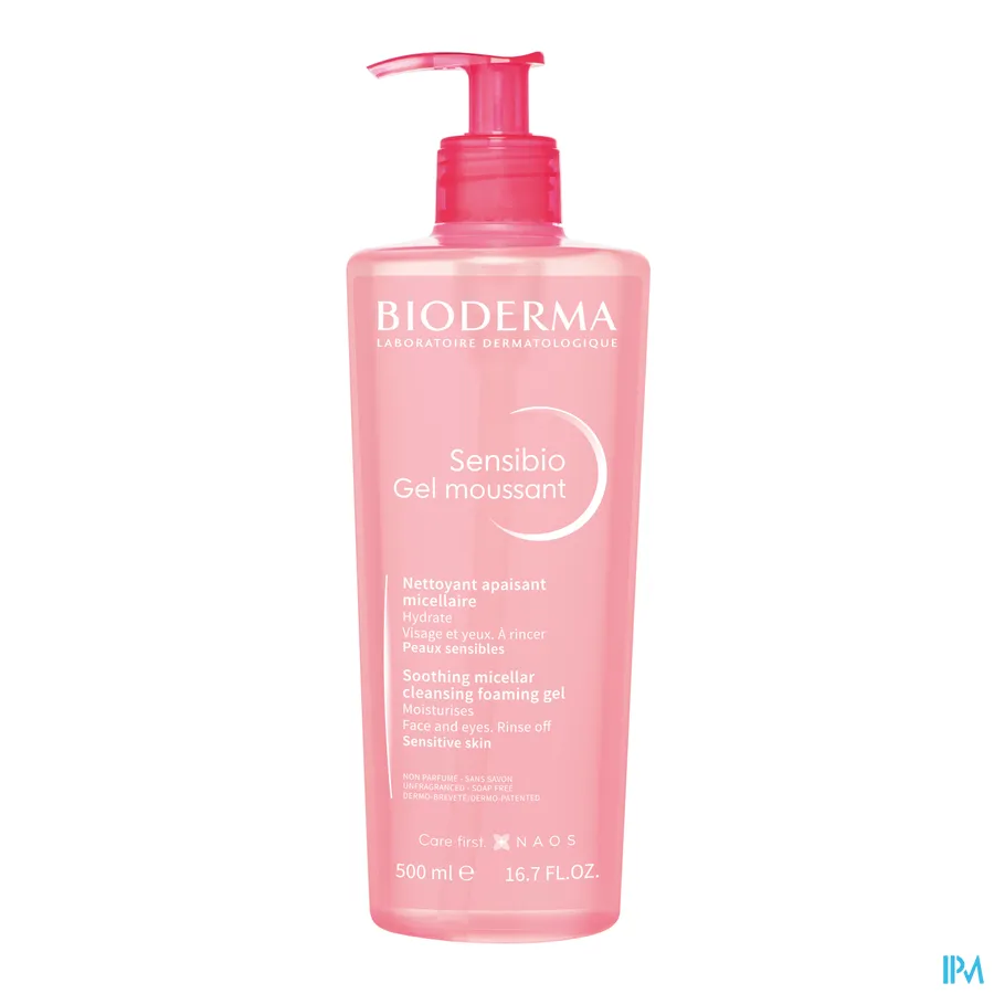 packshot van Bioderma Sensibio Schuimende Reinigingsgel 500 ml