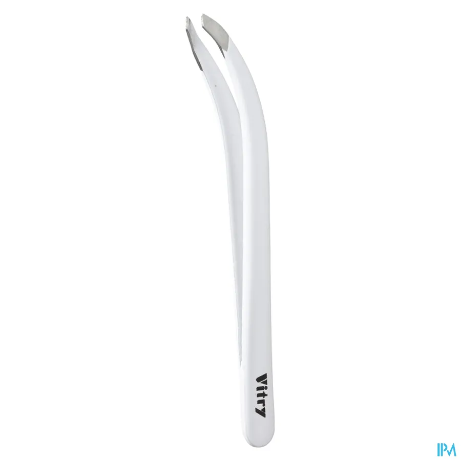 packshot van Vitry Epileerpincet met Gebogen Uiteinde en Schuine Top Gekleurd