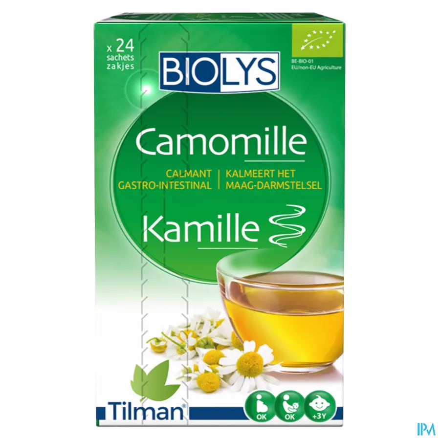packshot van Tilman Biolys Kamille 24 zakjes