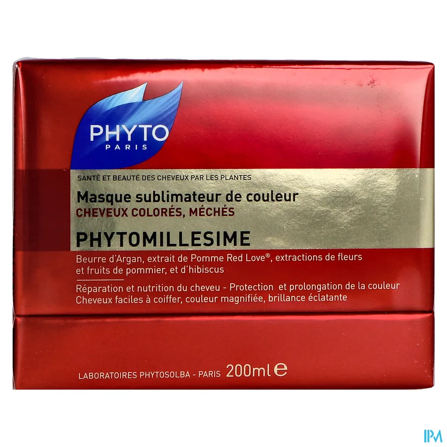packshot van Phyto Phytomillesime Hersellend en Voedend Kleursublimerend Masker voor Gekleurd Haar en Mèches 200 ml