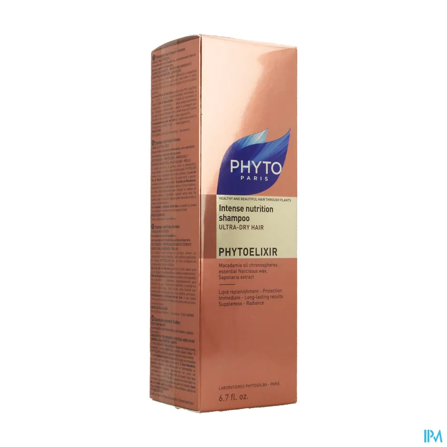 packshot van Phyto Phytoelixir Intens Voedende Shampoo voor Zeer Droog Haar 200 ml