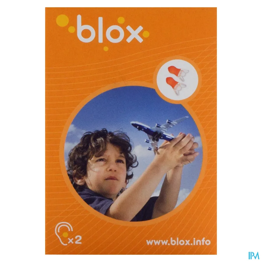 packshot van Blox Anti-Druk Oordopjes voor Vliegtuig voor Kinderen 1 Paar