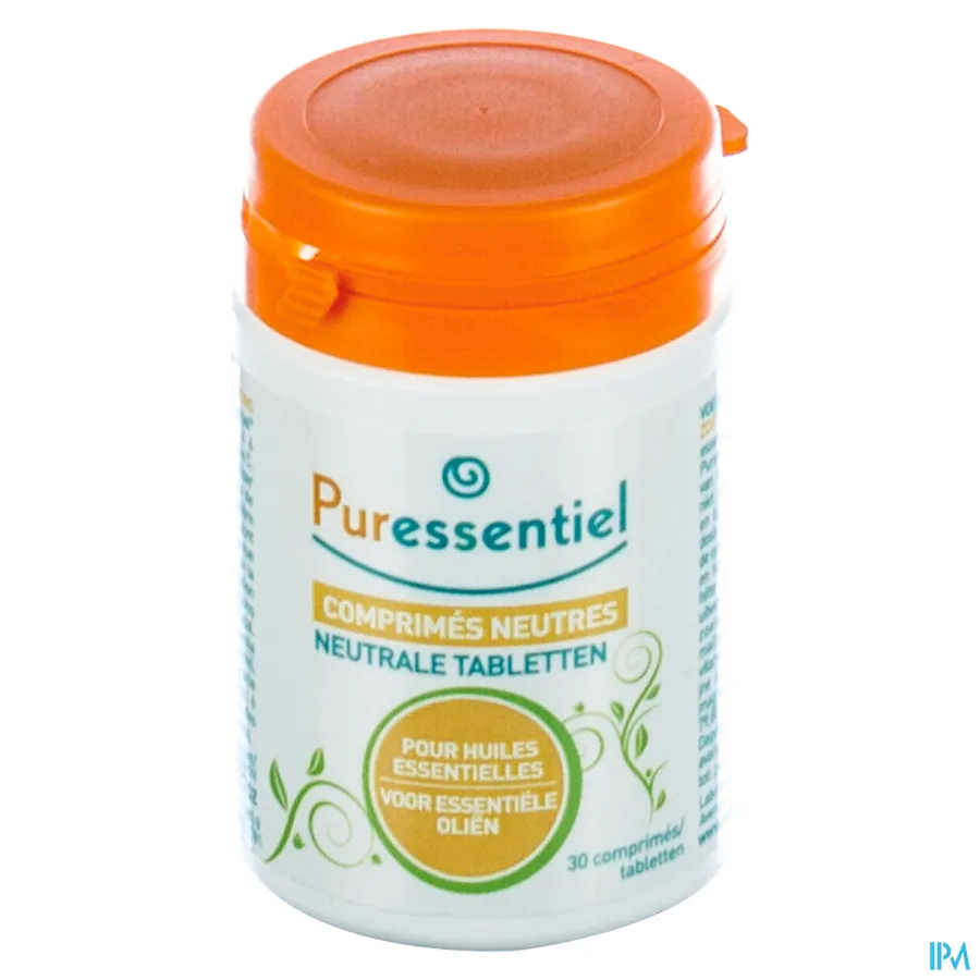 packshot van Puressentiel Neutrale Tabletten Voor Essentiële Oliën 30 Tabletten