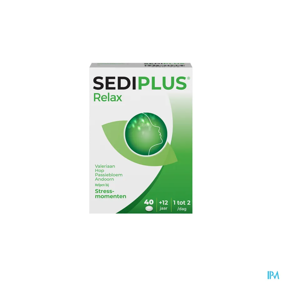 packshot van Sediplus Relax voor een Optimale Relaxatie 40 Tabletten
