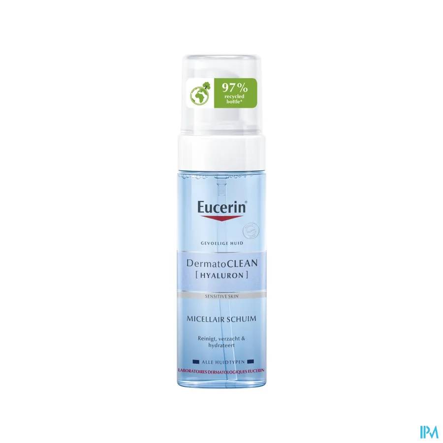 packshot van Eucerin DermatoCLEAN Hyaluron Micellair Schuim 150 ml