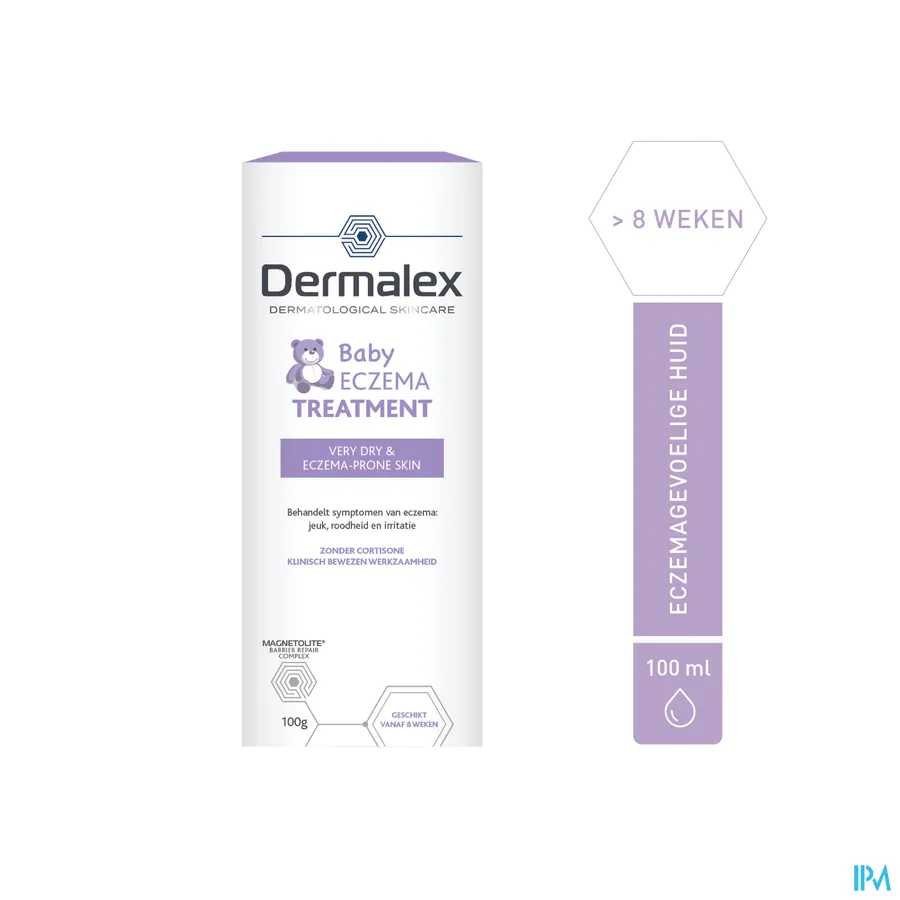 packshot van Dermalex Atopisch Eczema Crème Baby 100 g